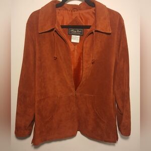 Vintage 100% Genuine Leather Jacket By Terry Lewis (Maroon Color)